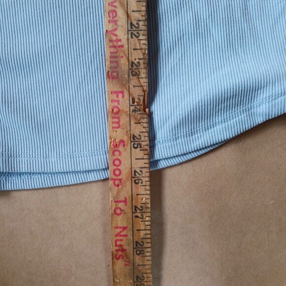 No Boundaries Ribbed Long Sleeve Shirt Size XXL Light Blue Basic Top - Picture 6 of 6